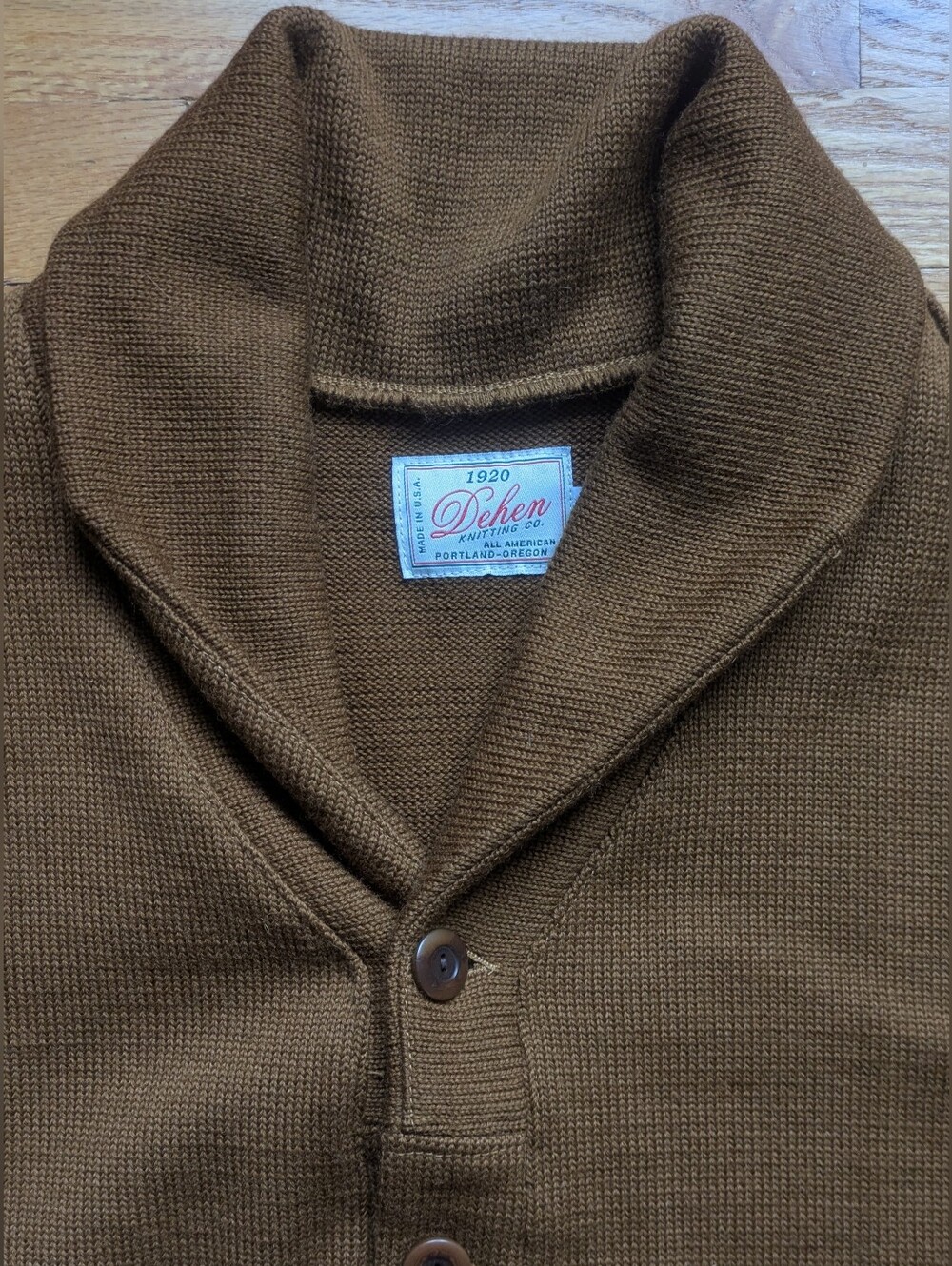 Dehen Wool Shawl Sweater Coat - Picture 2 of 6